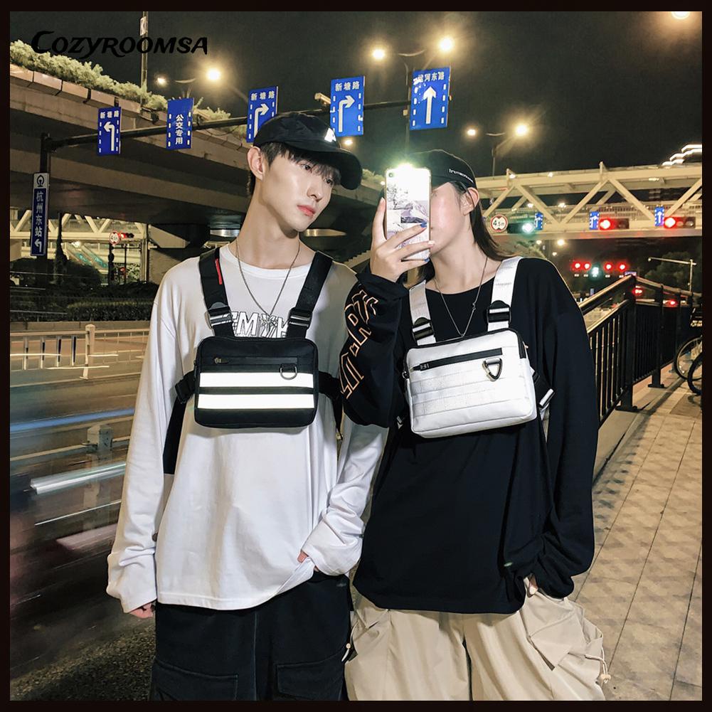 Túi Đeo Chéo Ngực Vải Oxford Phong Cách Hip Hop Đường Phố Cho Nam Và Nữ