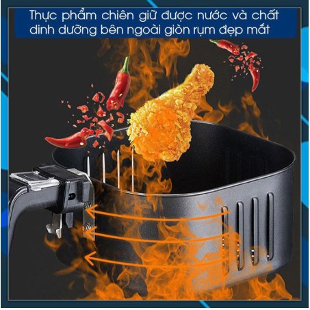 Nồi chiên không dầu nhập khẩu LATURE AIR FRYER Loại To, Giảm chất béo dầu mỡ, Đảm bảo sức khỏe.