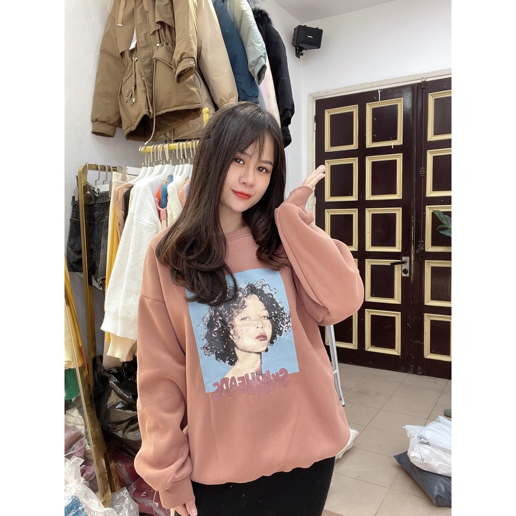 Áo nỉ bông in hình cô gái tóc xù 1534 IMES SHOP | BigBuy360 - bigbuy360.vn