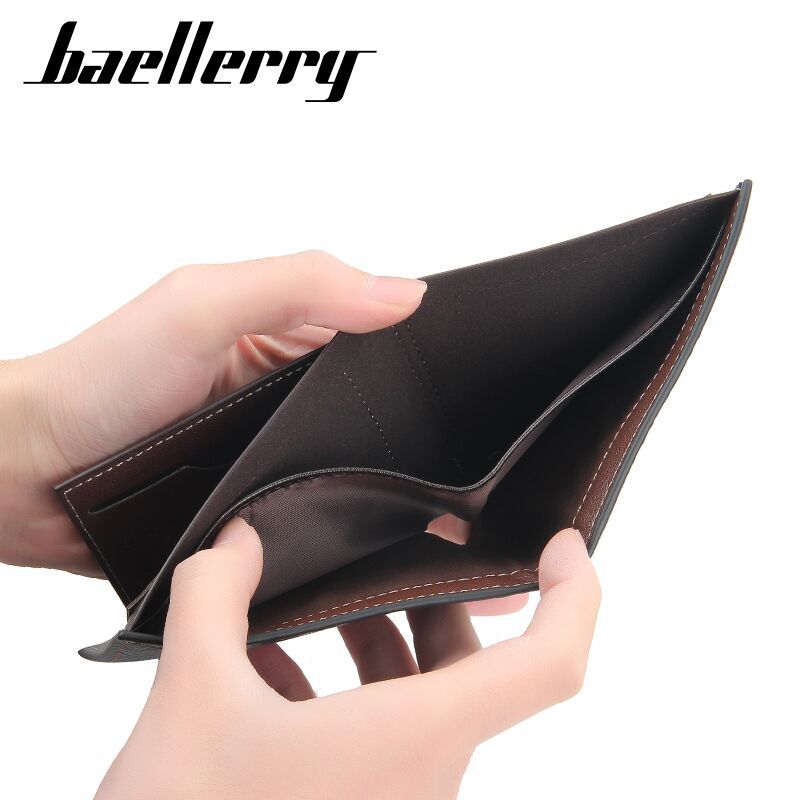 Baellerry Short Wallet Men's Multi-card Horizontal Coin Purse Fashion Ultra-thin  Youth Wallet