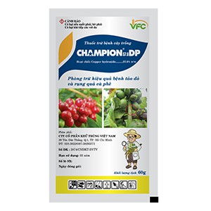 CHAMP 57.6 DP gói 60 gram – THUỐC ĐẶC TRỊ BỆNH NẤM HỒNG, TẢO ĐỎ, PHẤN TRẮNG TRÊN CÂY TRỒNG