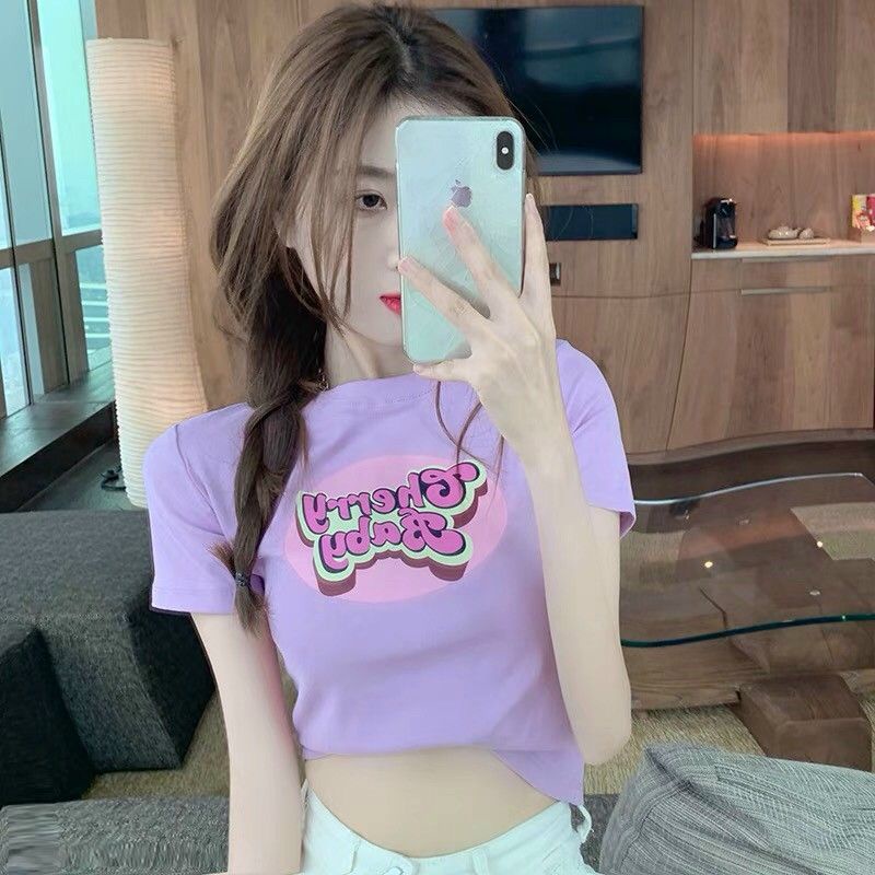 Áo thun croptop Cherry Baby