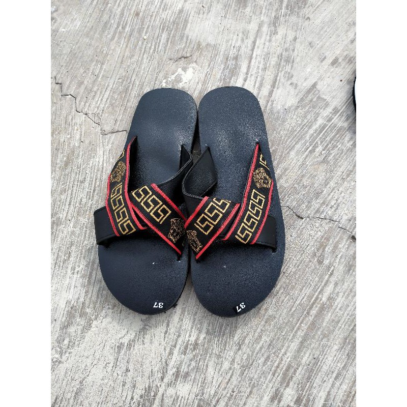 DÉP CHÉO ĐỎ ĐEN CHO NỮ ( CHỌN SIZE IB CHO SHOP)