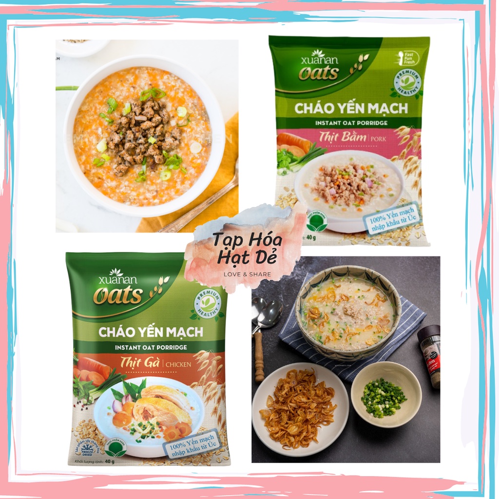 Cháo yến mạch Xuân An thịt gà gói 40g