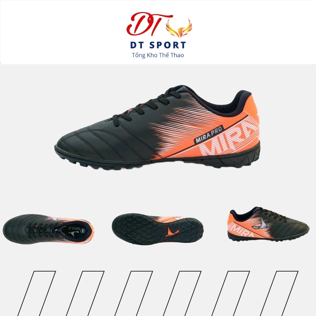 Giày đá banh, đá bóng sân cỏ nhân tạo đặc chủng Mira Pro ⚡Hàng chính hãng⚡ da PU cao cấp ôm chân, khâu chỉ full đế