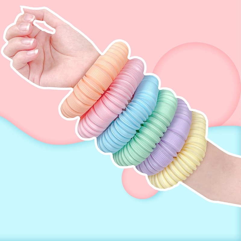 Đồ chơi ống đàn hồi giảm căng thẳng DIY cho trẻ em