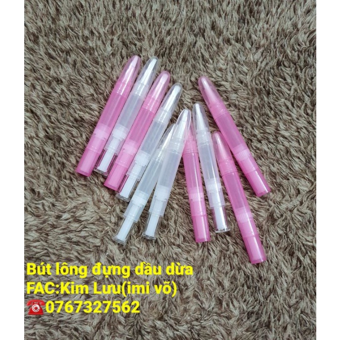 Vỏ hủ dạng bút lông đựng  dầu dừa