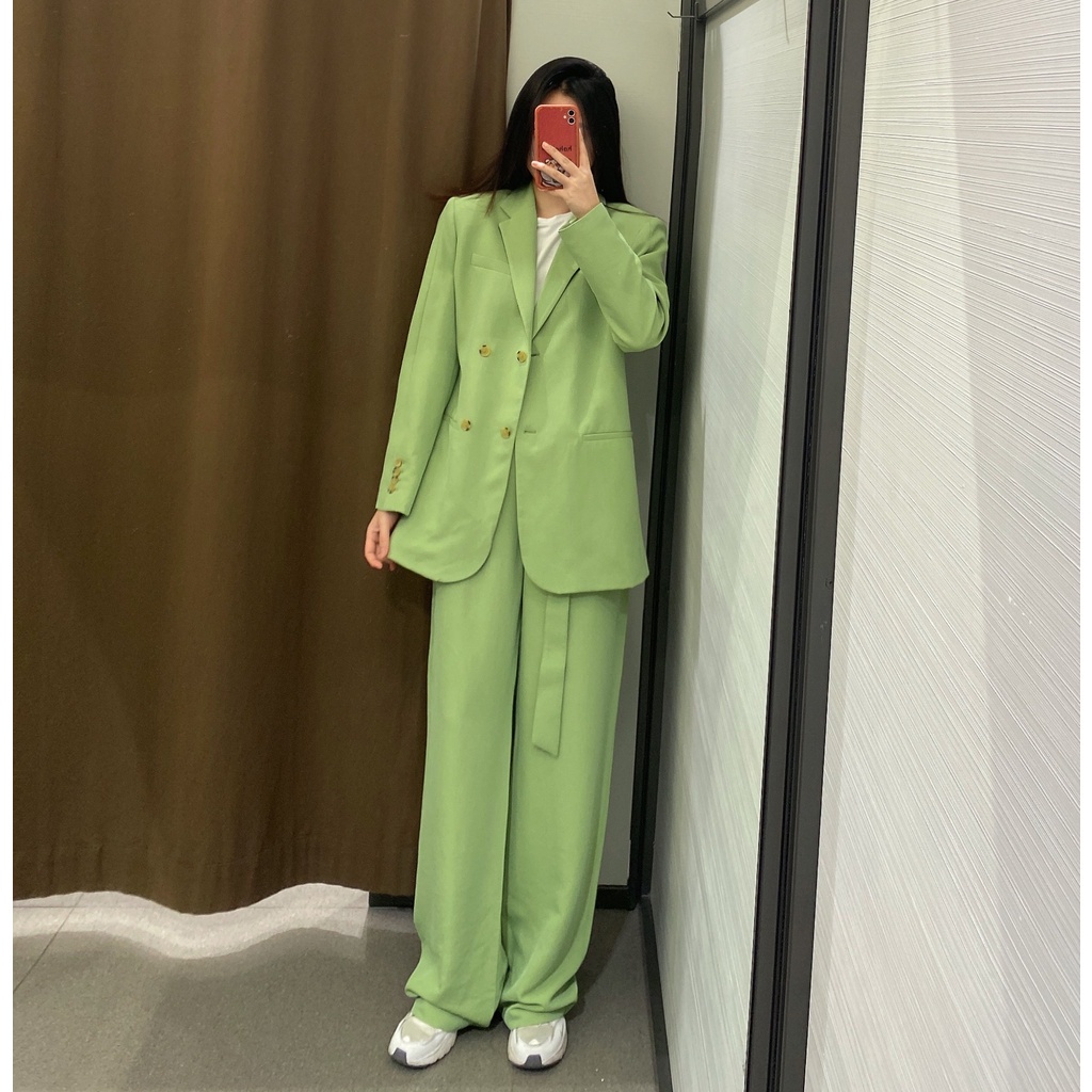 Zara Áo Khoác Vest Phối Thắt Lưng Thời Trang Mùa Xuân Cá Tính2010755 Quần Ống Rộng Lưng Cao Thời Trang Cho Nữ 7385433 | BigBuy360 - bigbuy360.vn