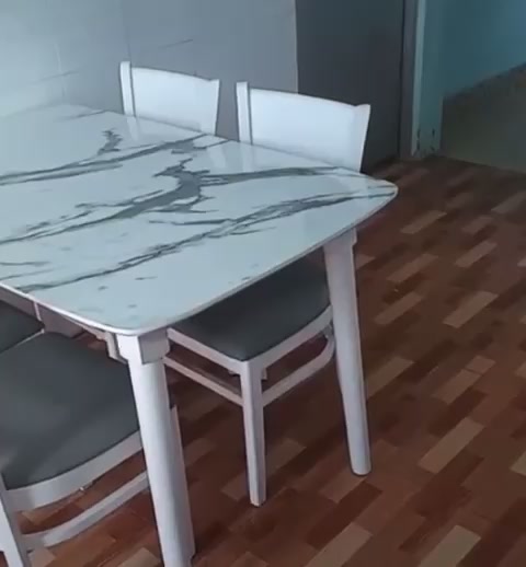 BỘ BÀN ĂN GỖ GIẢ ĐÁ TRẮNG 4 GHẾ CABIN NỆM CHÍNH HÃNG - HÀNG TẠI XƯỞNG BẢO HÀNH 12 THÁNG | BigBuy360 - bigbuy360.vn