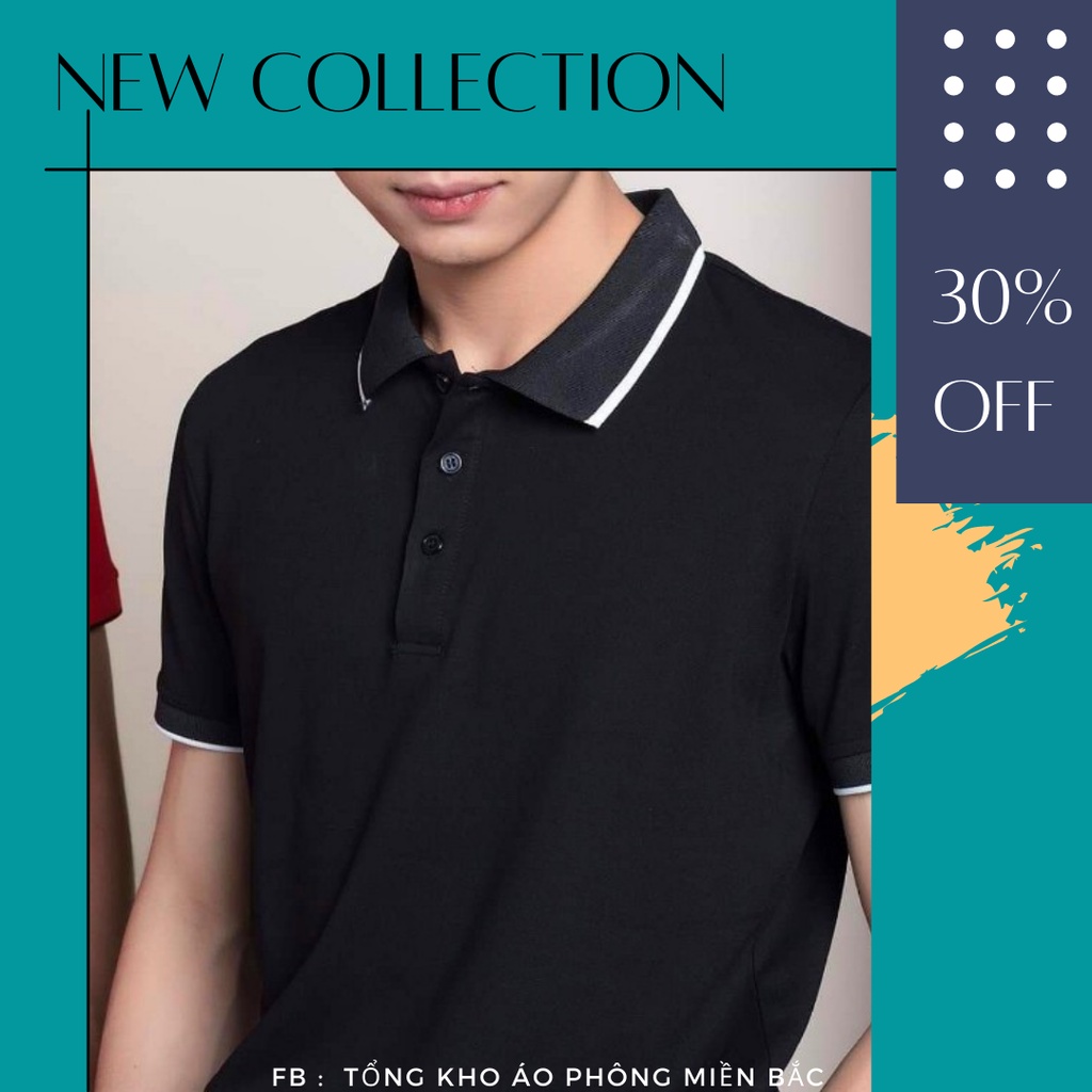 Áo Polo MÀU ĐEN chất liệu Thể Thao mềm mịn thoáng mát – Áo thun Nam Nữ ngắn tay có cổ. Nhận IN ẤN theo yêu cầu.