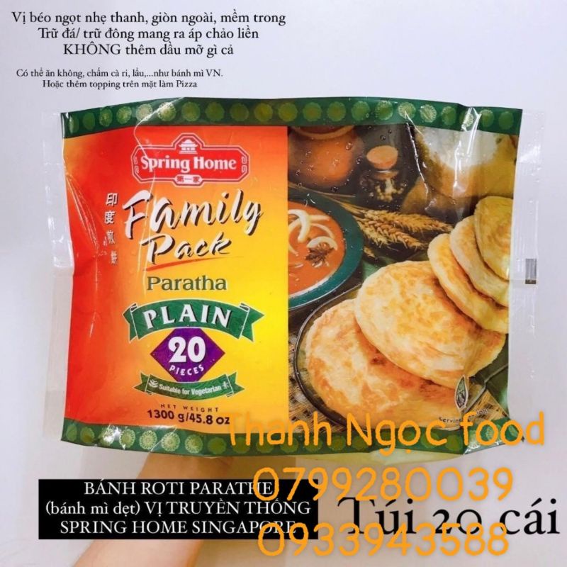 BÁNH PARATHA ẤN ĐỘ 1 KG 3-20 cái