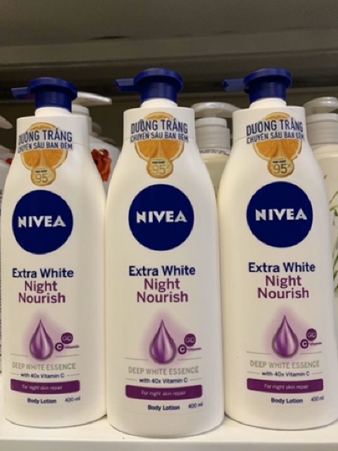 Sữa Dưỡng Thể Trắng Da Nivea Extra White Ban Đêm 400ml