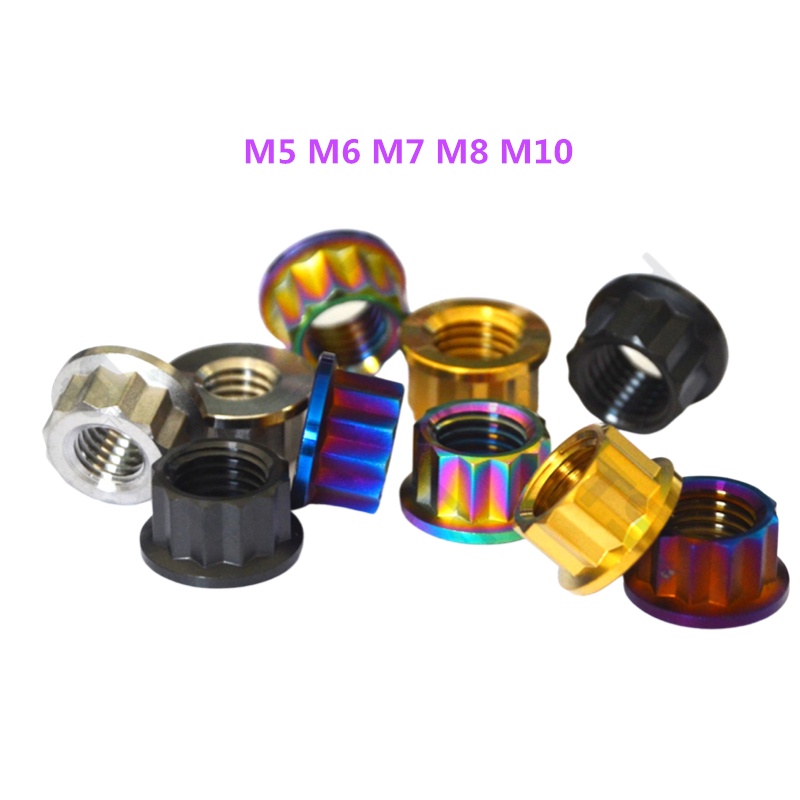 Đai Ốc Titan M5/M6/M7/M8/M10x1.25/M10x1.5mm Cho Xe Máy/Xe Đạp