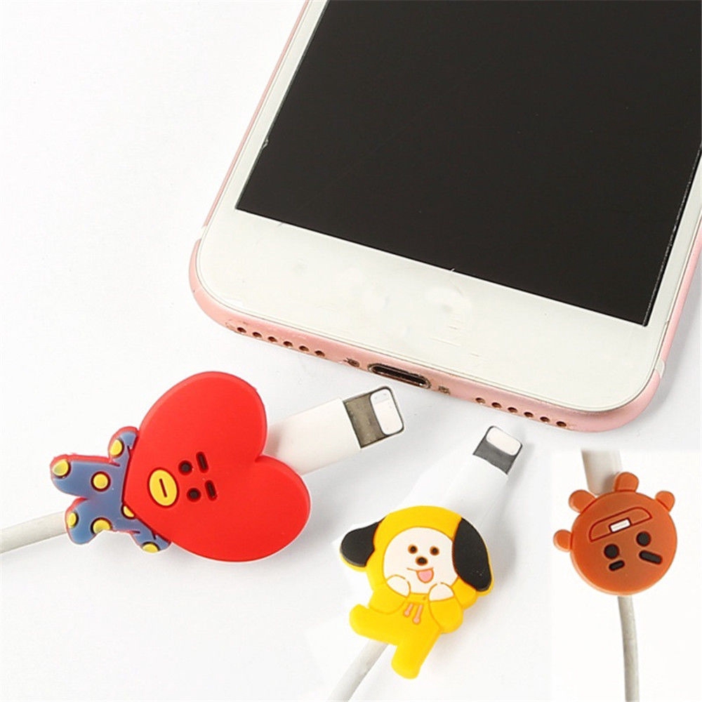 Đầu Bảo Vệ Dây Cáp Sạc Điện Thoại Hình Bts Bt21