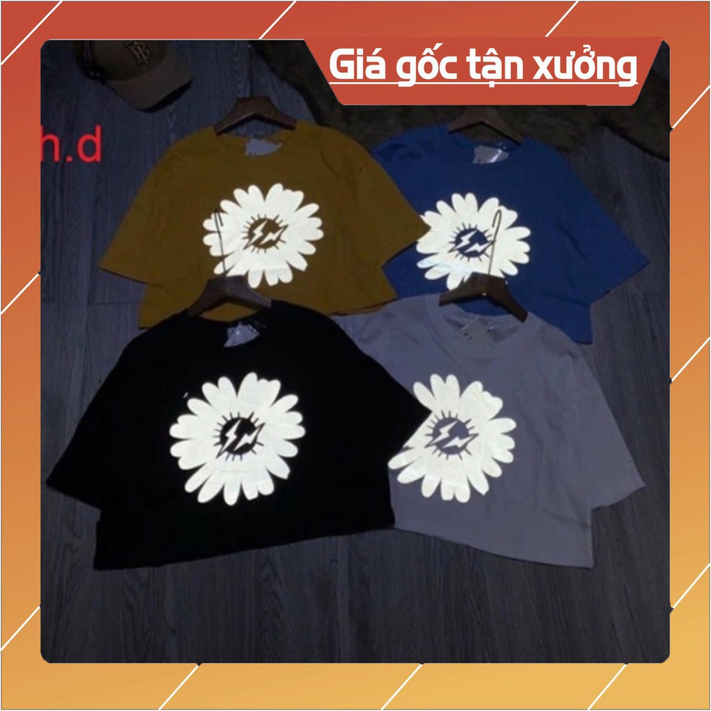 Áo croptop hoa tia sét phản quang CH12