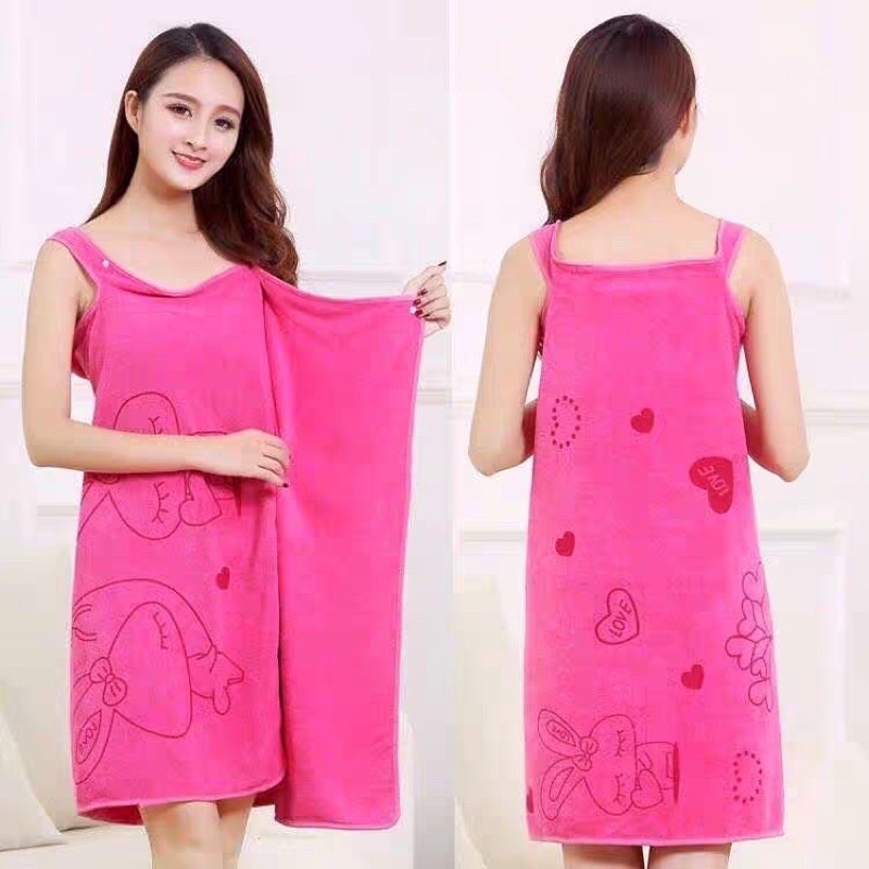 Khăn tắm choàng 2 trong 1 cotton mềm mịn