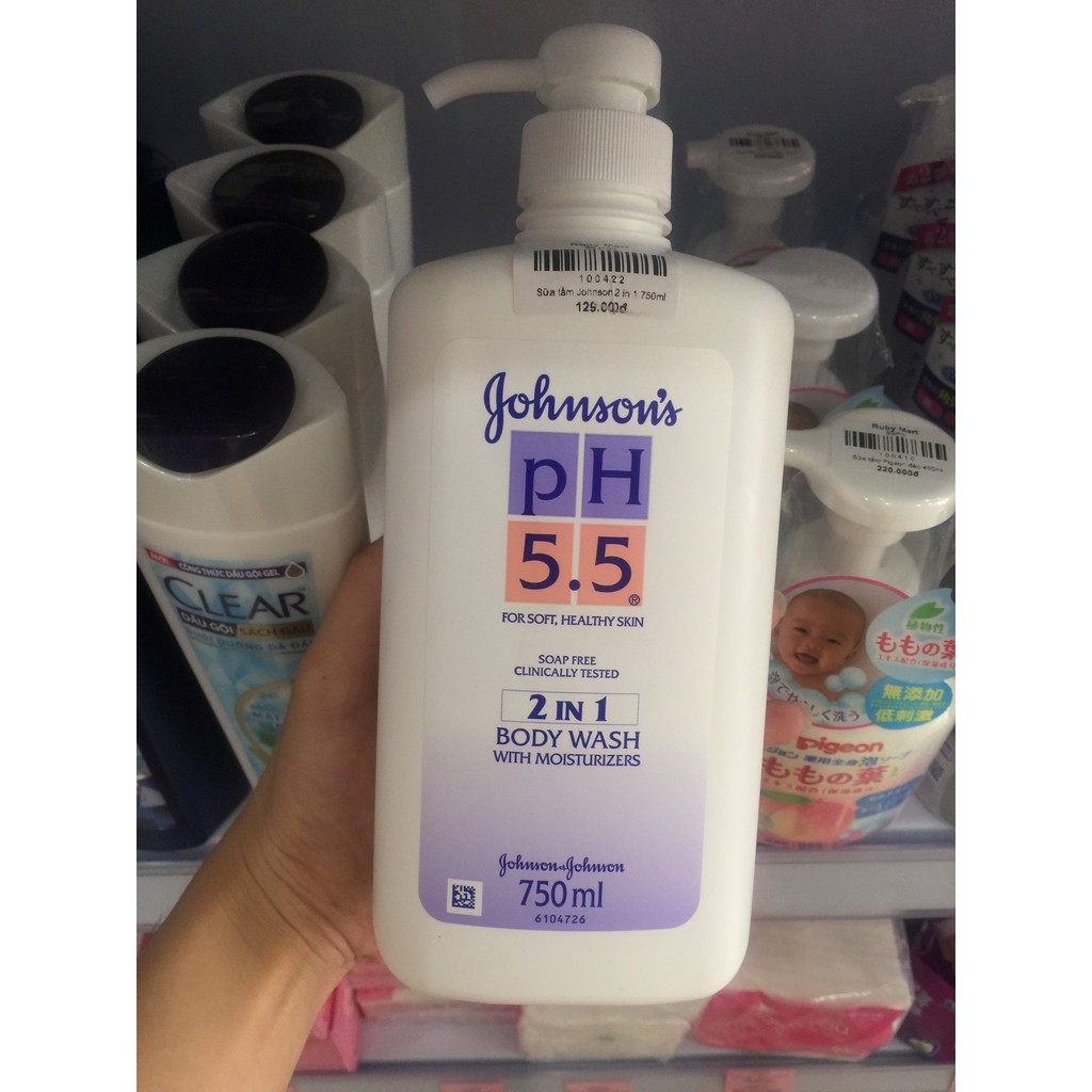 Sữa tắm 2 trong 1 Johnson's pH5.5 750ml