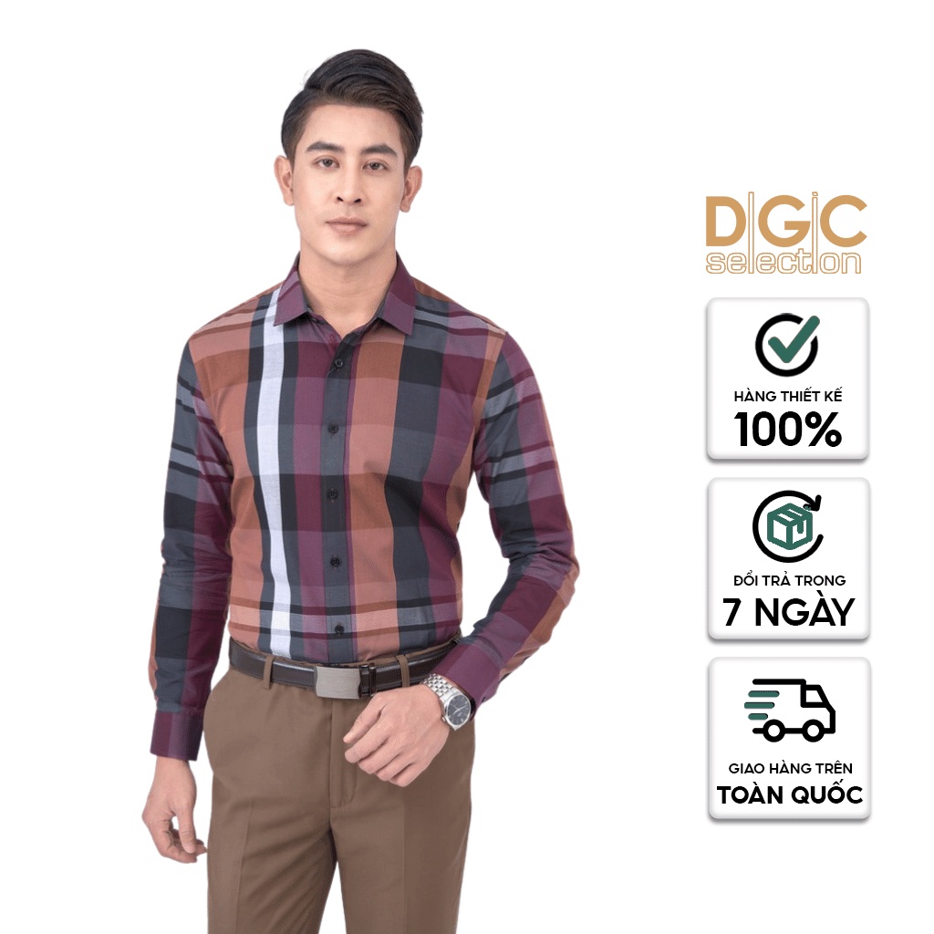 Áo sơ mi nam dài tay dáng Slim Fit DGCs - WASD2012M-S
