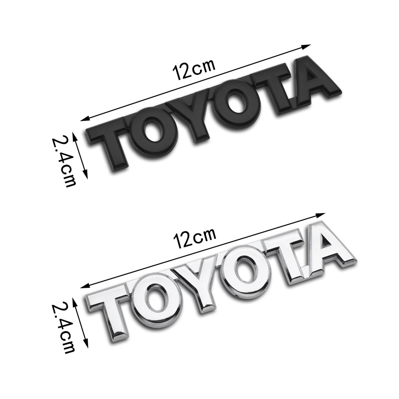 TOYOTA Huy Hiệu 3D Bằng Kim Loại Dán Trang Trí Thân Xe Hơi Camry Land Cruiser 200 Mark 2012 E150 Caldina Auris Aqua