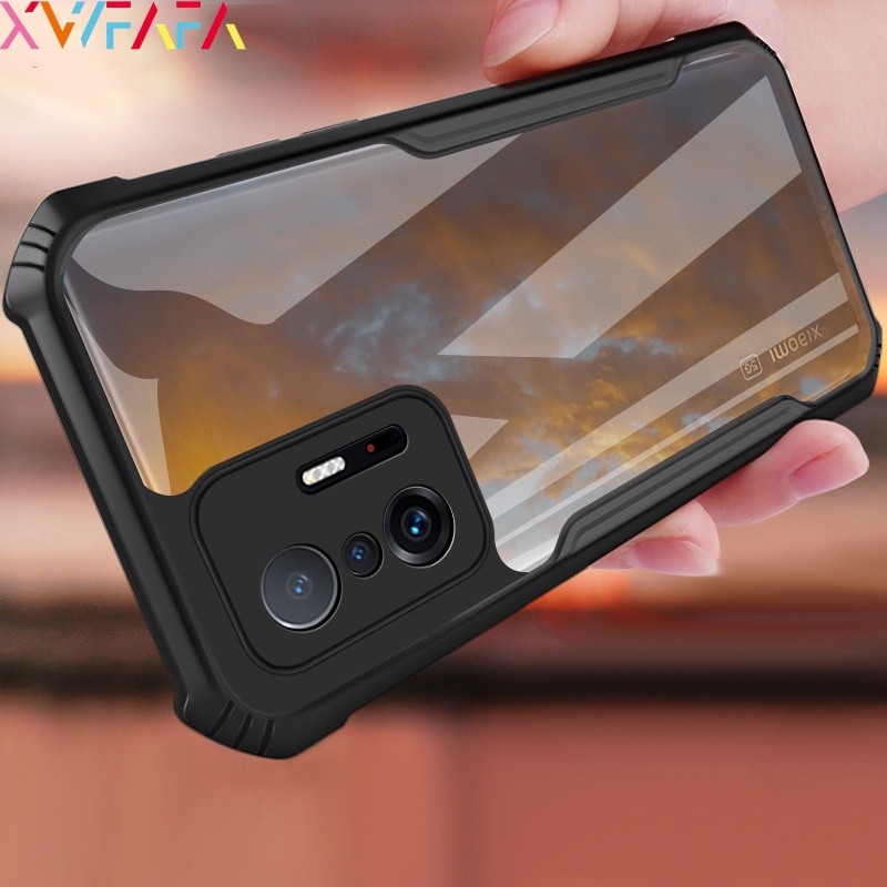 Ốp điện thoại acrylic trong suốt phối đệm túi khí chống sốc cho Xiaomi Poco F3 M3 X3 Pro X3 NFC Mi 11T Pro Mi 11 Lite 11 Ultra 11i 11X Pro