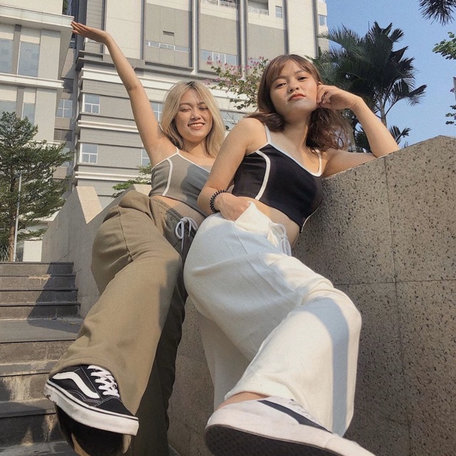 Quần thun nữ ống rộng ống loe dài Culottes Phiong sg