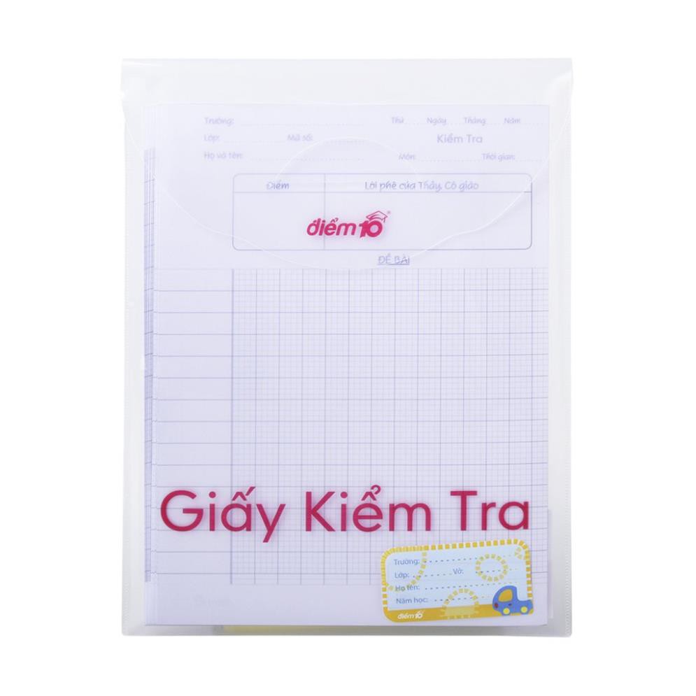 Giấy kiểm tra Điểm 10 TP-GKT02  -20 tờ đôi và 6 tờ đơn/xấp