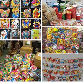 Combo 100 cái lồng đèn nhựa có đèn và nhạc việt nam
