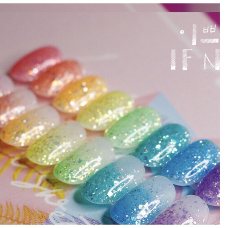 ♻️Freeship -Chính hãng♻️ Bộ sản phẩm sơn gel nhũ neon Candy collection summer 2021 IF NEON (9 màu -1 nhũ flash)