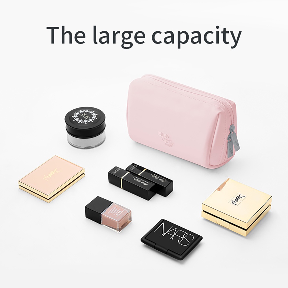 Túi Đựng Mỹ Phẩm Son Môi Bằng PU Có Khóa Kéo Chống Nước Thời Trang Cho Nữ