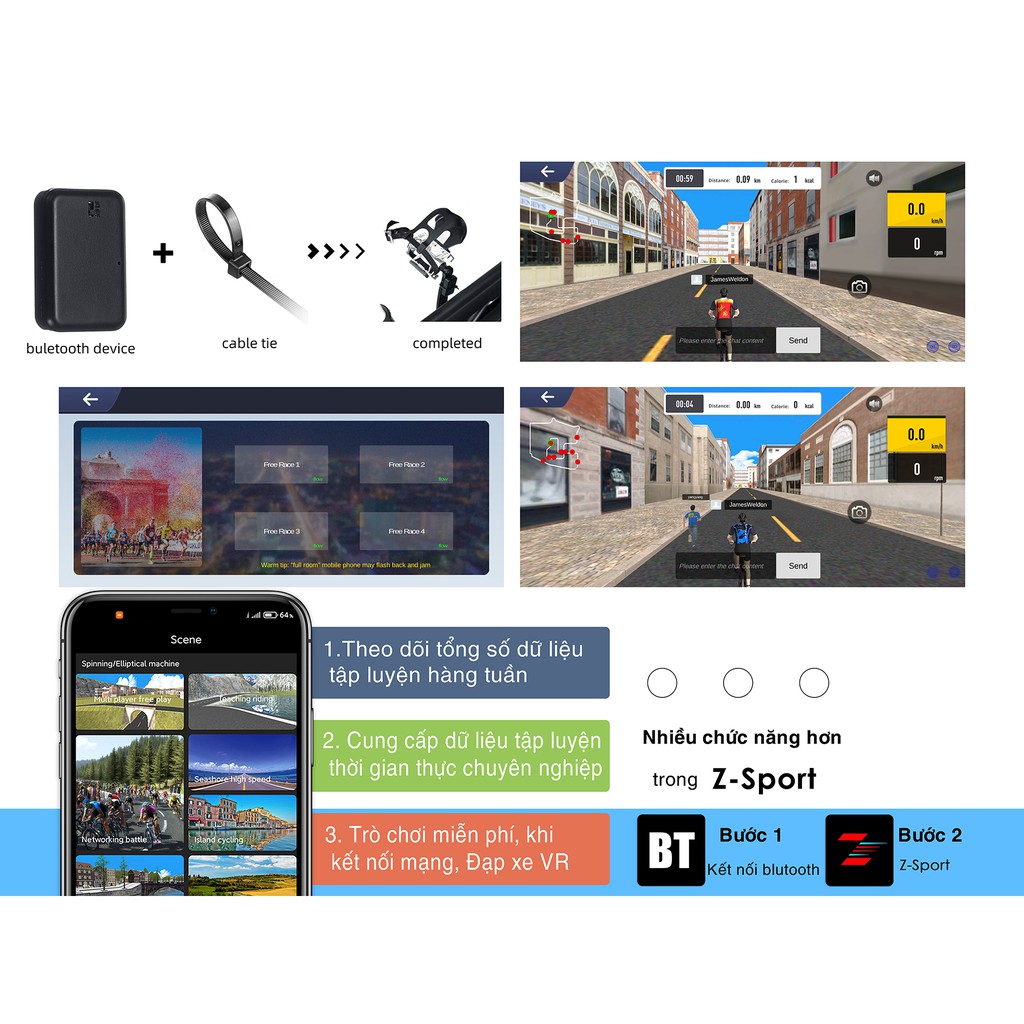 Xe Đạp Tập FITNESS JOBUR SPINBIKE GH - 806-Tặng kèm bàn xoay eo và bình giữ nhiệt