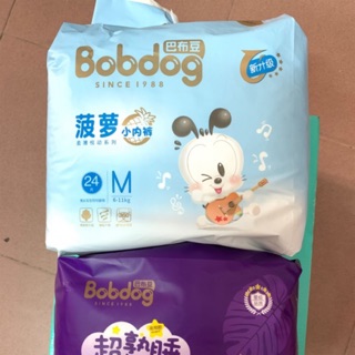 Tã dán/bỉm bobdog nội địa trung siêu mềm đủ size s26/m24/l22/xl20/xxl18