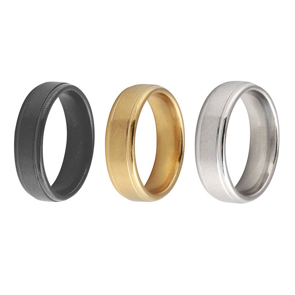 Nhẫn Trơn Chất Liệu Thép Không Gỉ Phong Cách Unisex