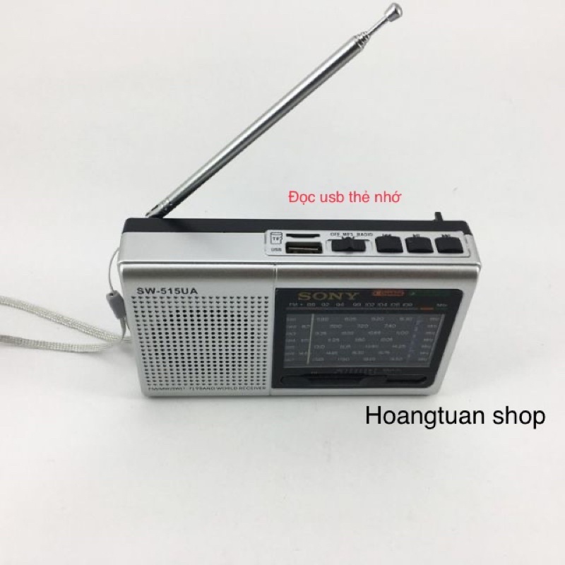 [Mã ELHACE giảm 4% đơn 300K] Radio sony sw-515UA pin sạc đọc thẻ usb.