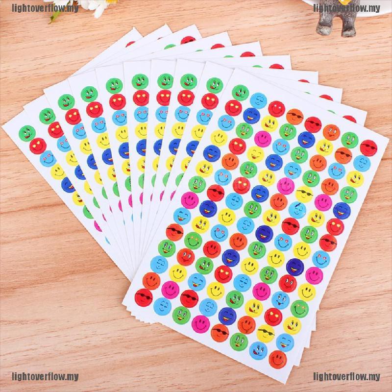 Bộ 10 Miếng Dán Hình Mặt Cười Dùng Làm Phần Thưởng Cho Giáo Viên