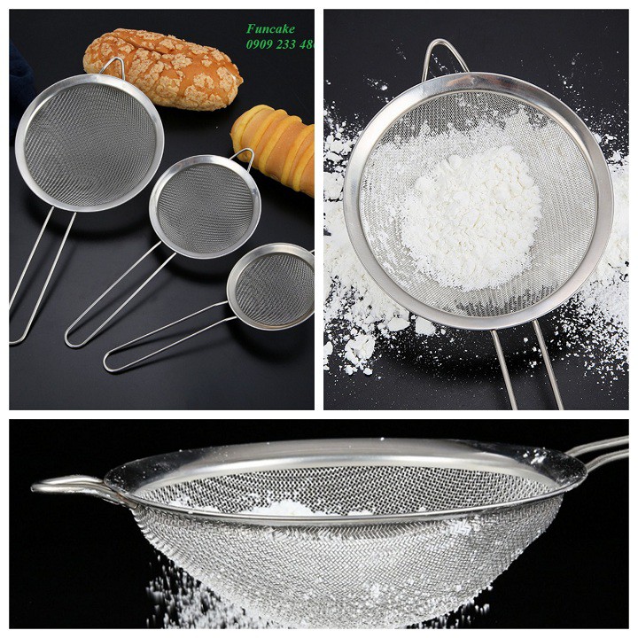 Dụng cụ rây bột inox 5cm, 10cm, 14cm