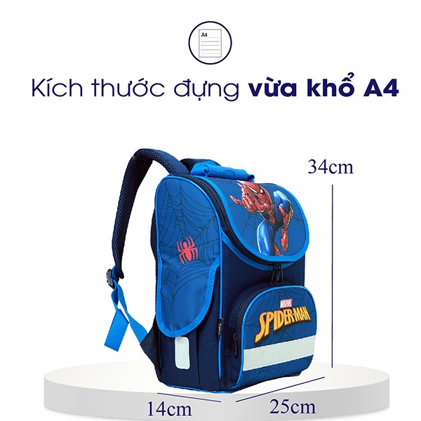 Balo chống gù Tiger Family NQ Amazing Spider Man, balo học sinh cho bé trai từ 16 - 25kg