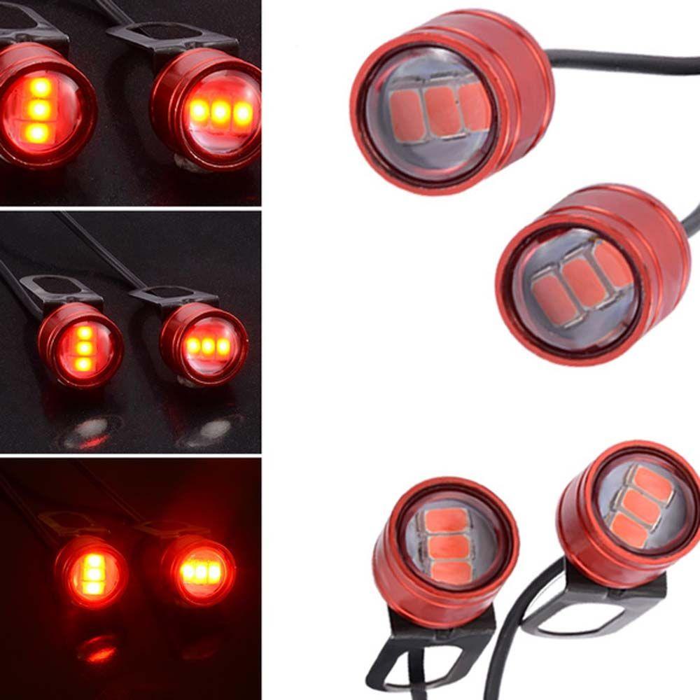 Đèn LED 3 Bóng DC 12V Gắn Gương Chiếu Hậu Xe Mô Tô Chống Nước