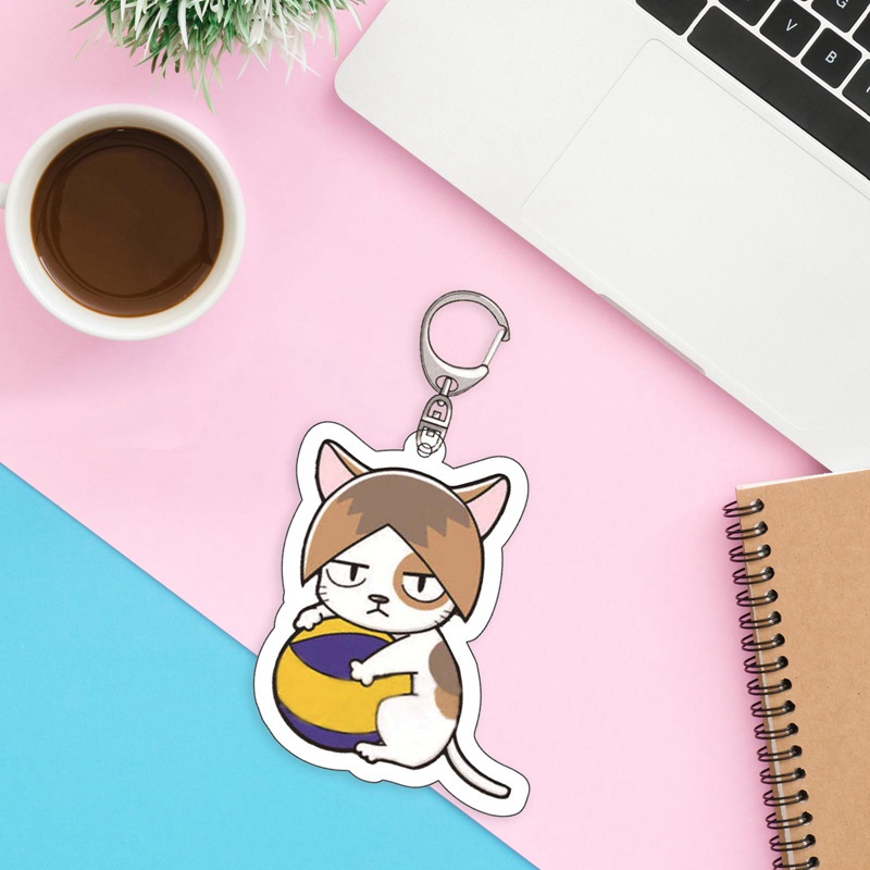 Móc khóa phong cách hoạt hình Haikyu! Hinata Kozume Kenma tùy chọn