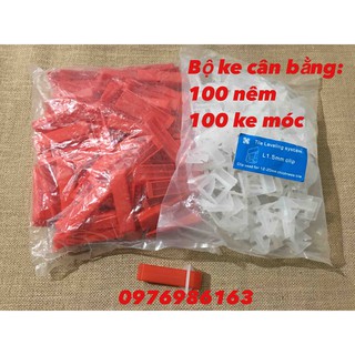 bộ ke cân bằng ốp lát gạch 100 móc 100 nêm cân bằng giá rẻ