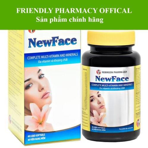 NewFace - Hỗ trợ bổ sung DHA, vitamin và khoáng chất, tăng cường sức đề kháng cho bà bầu và người thiếu máu (60 viên)