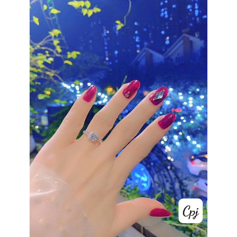 Nhẫn Bạc| Nhẫn Nữ bốn chấu viền đá vuông rẻ đẹp 🥇XƯỞNG BẠC PHƯƠNG CẢNH CPJ