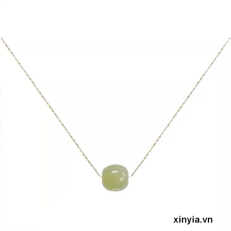 Vòng cổ Hạt Ngọc Bích Ba Thế Giới May Mắn Cao Cấp Sang Trọng Cổ Điển Dành Cho Nữ