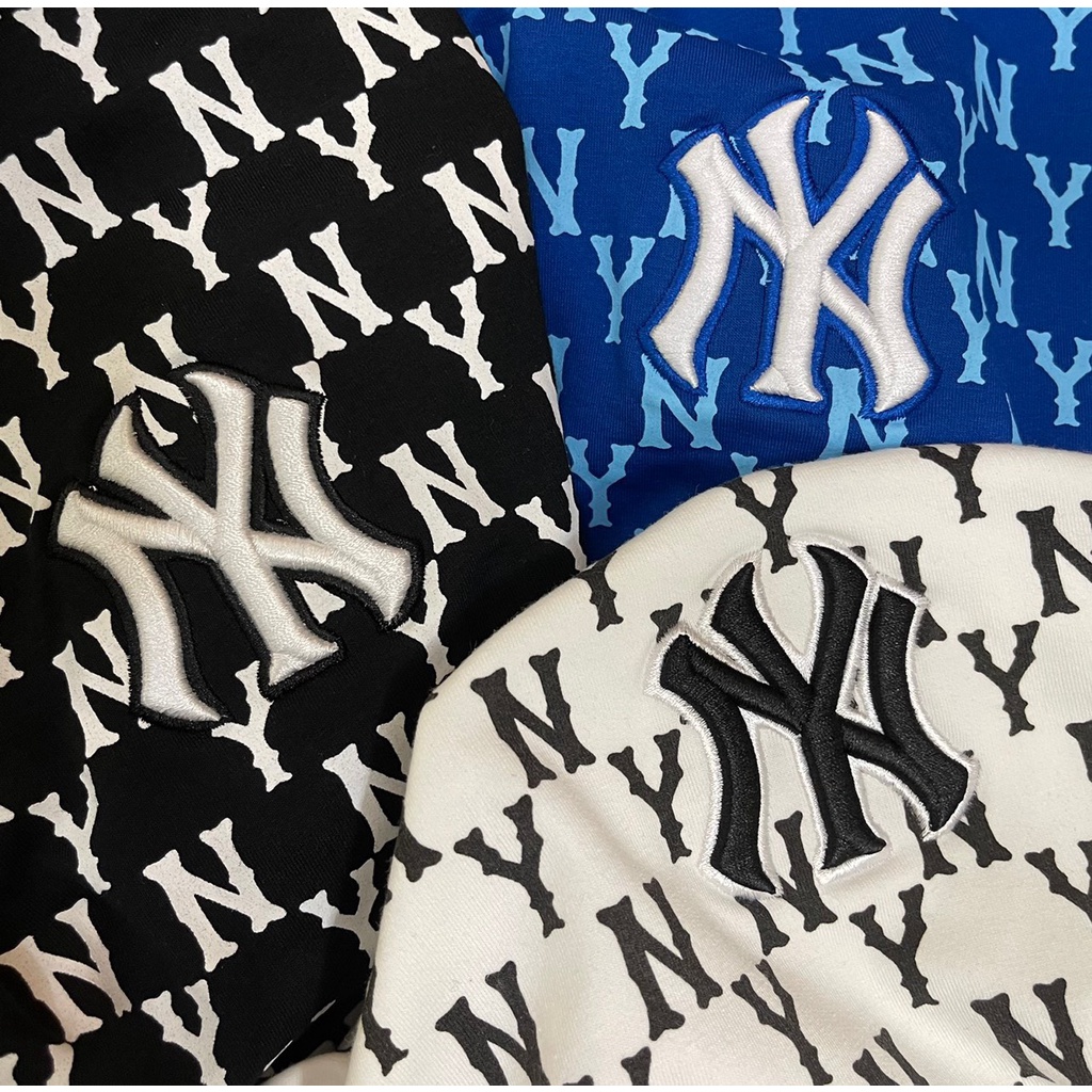 Set quần áo nỉ nam nữ, Set Sweater M.L.B, Bộ quần áo thu đông nữ NY Monogram SW05 - Pom Store