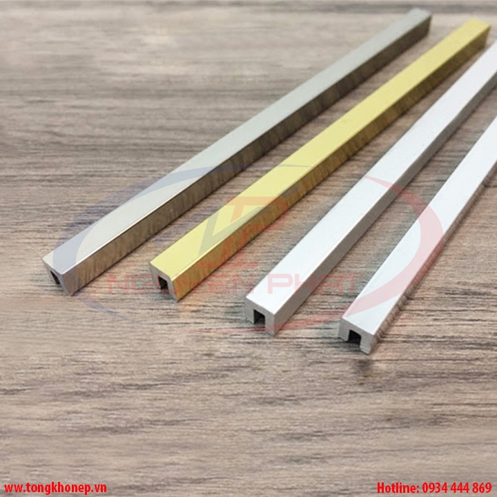 Nẹp nhôm chữ U5mm, nẹp tạo chỉ trang trí vách tường