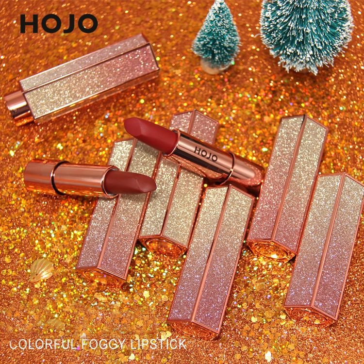 Son thỏi lì Hojo No.8023 siêu đẹp với thiết kế vỏ lấp lánh sang trọng