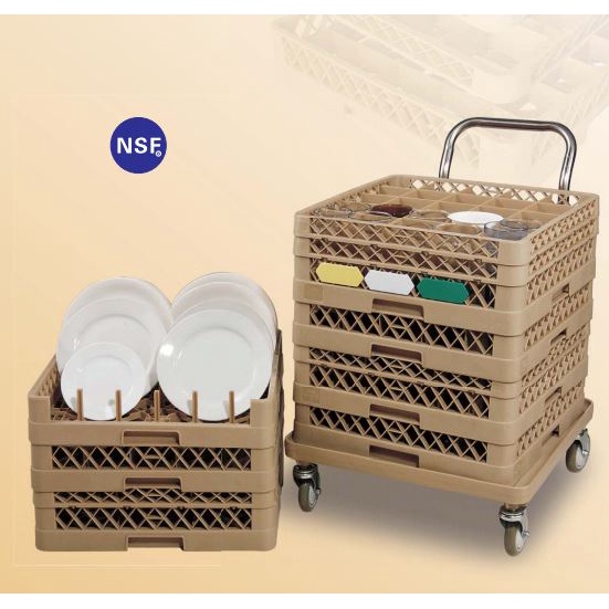 Rack để ly nhà hàng - Khay nhựa đựng ly cốc - Dùng với máy rửa ly