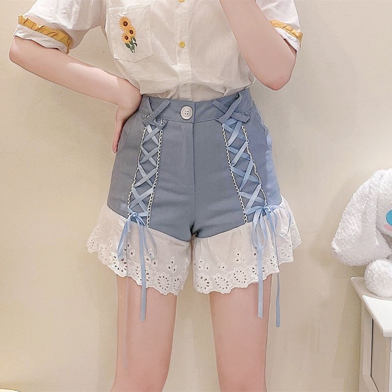 Quần đùi bèo đan dây