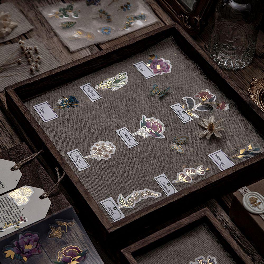 Sticker PET Trong Suốt Chống Thấm Nước Phong Cách Vintage Dùng Trang Trí Sổ Tay DIY