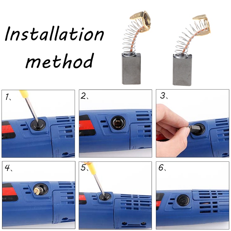 Set 2 chổi than dành cho máy khoan điện DEWALT BOSCH MAKITA