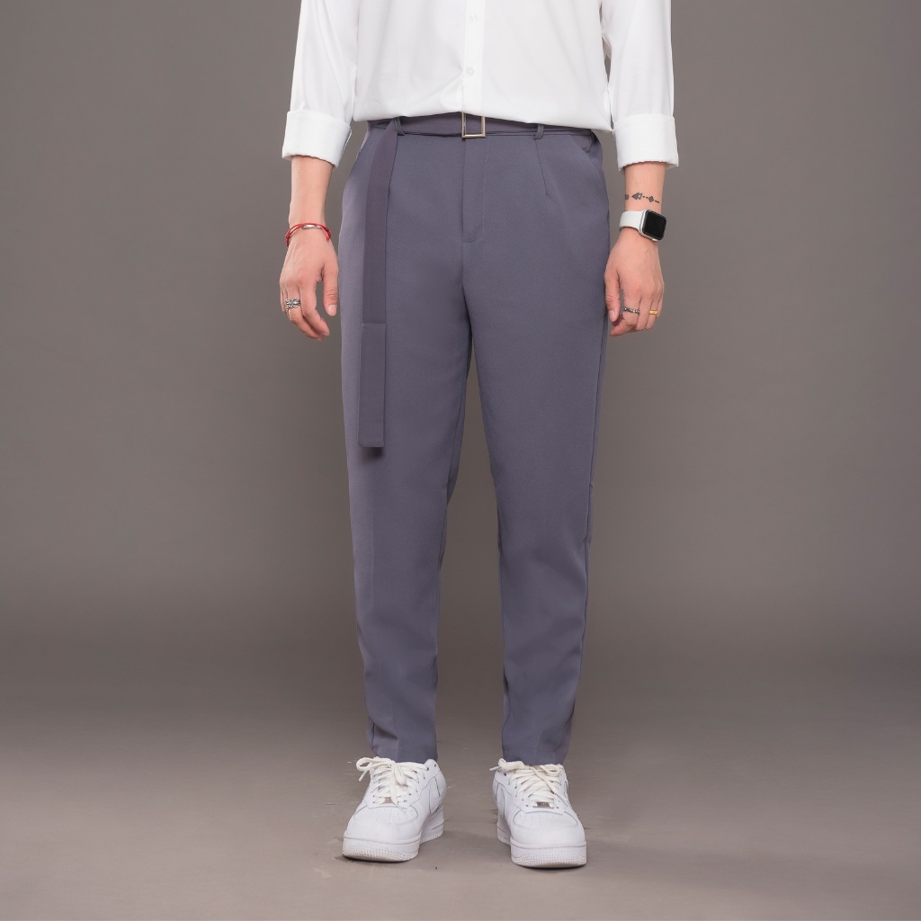 [bigsize&gt;12] Quần tây âu cạp cao màu xám BIGSIZE quần vải tuyết mưa cao cấp không nhăn mềm mát có size lớn cho người béo